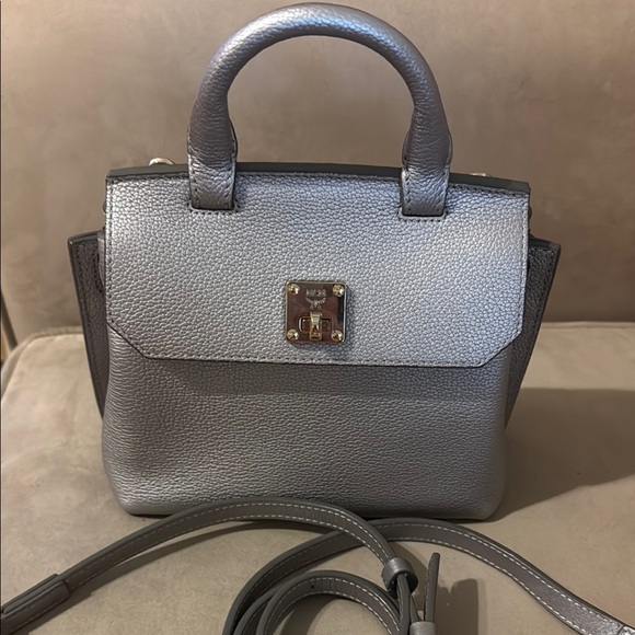 MCM Milla mini crossbody silver handbag - Picture 3 of 12